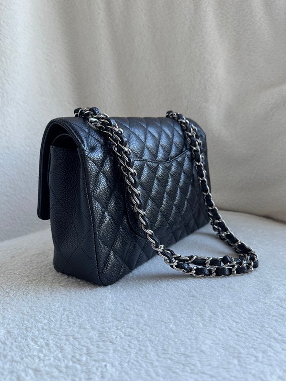 CHANEL Black Caviar Classic Flap Medium SHW - Image 4
