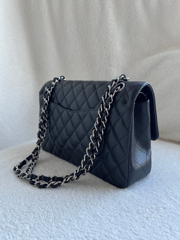 CHANEL Black Caviar Classic Flap Medium SHW - Image 5