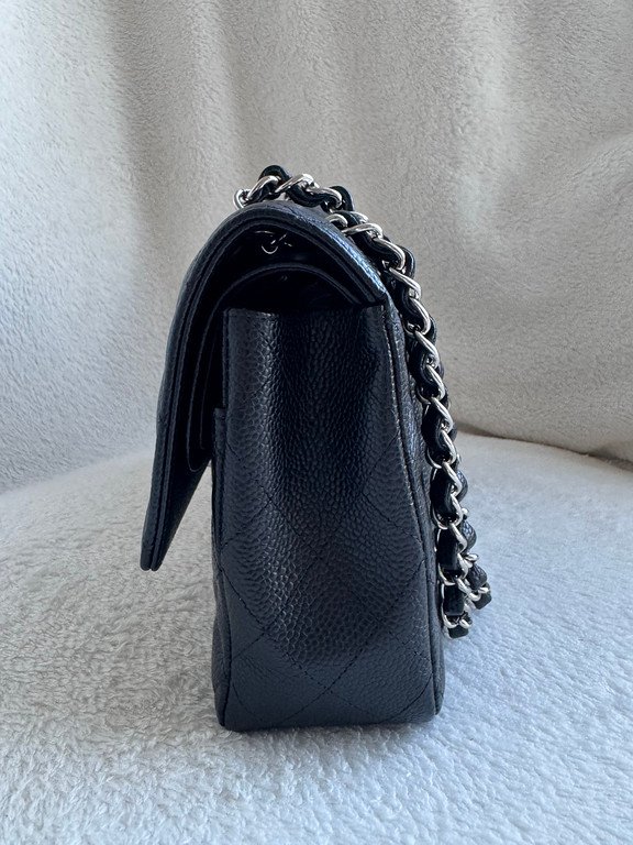 CHANEL Black Caviar Classic Flap Medium SHW - Image 8