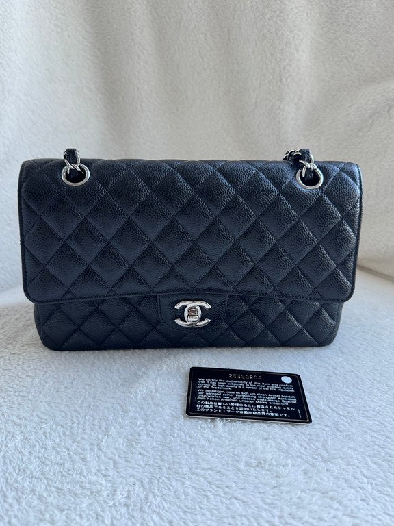 CHANEL Black Caviar Classic Flap Medium SHW - Image 18