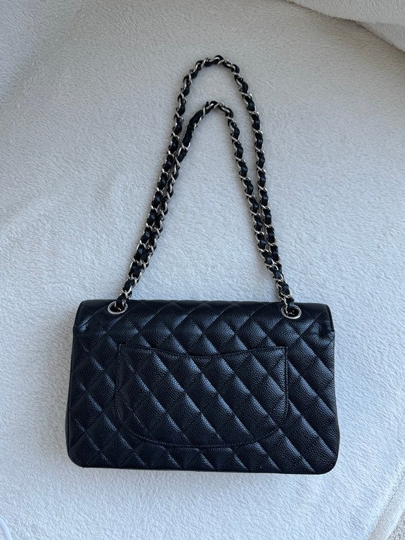 CHANEL Black Caviar Classic Flap Medium SHW - Image 20