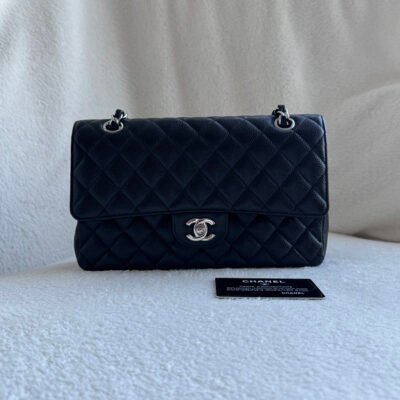 CHANEL Black Caviar Classic Flap Medium SHW