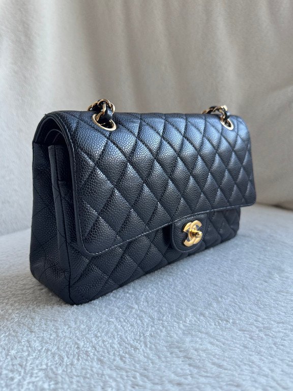 CHANEL Black Caviar Classic Flap Medium GHW - Image 2