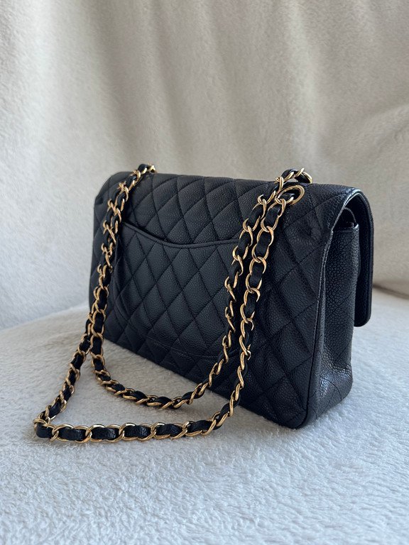 CHANEL Black Caviar Classic Flap Medium GHW - Image 16