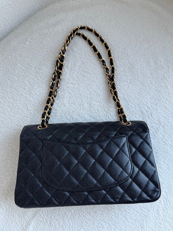 CHANEL Black Caviar Classic Flap Medium GHW - Image 19