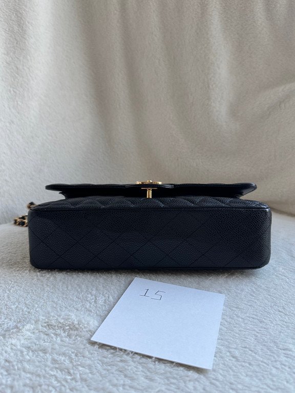 CHANEL Black Caviar Classic Flap Medium GHW - Image 21