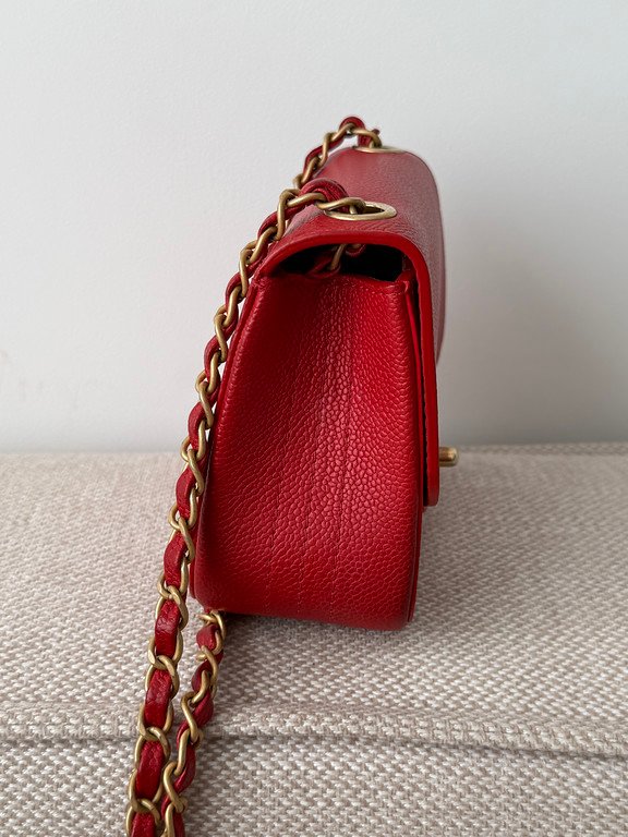 CHANEL Red Caviar Classic Flap Mini GHW - Image 7