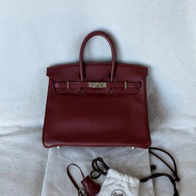 HERMES Rouge H Swift Birkin 25 SHW